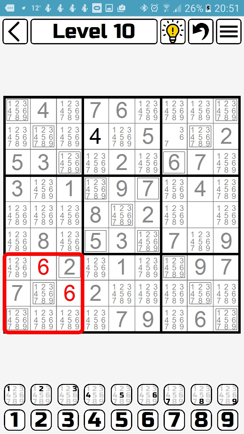 Sudoku X screenshot