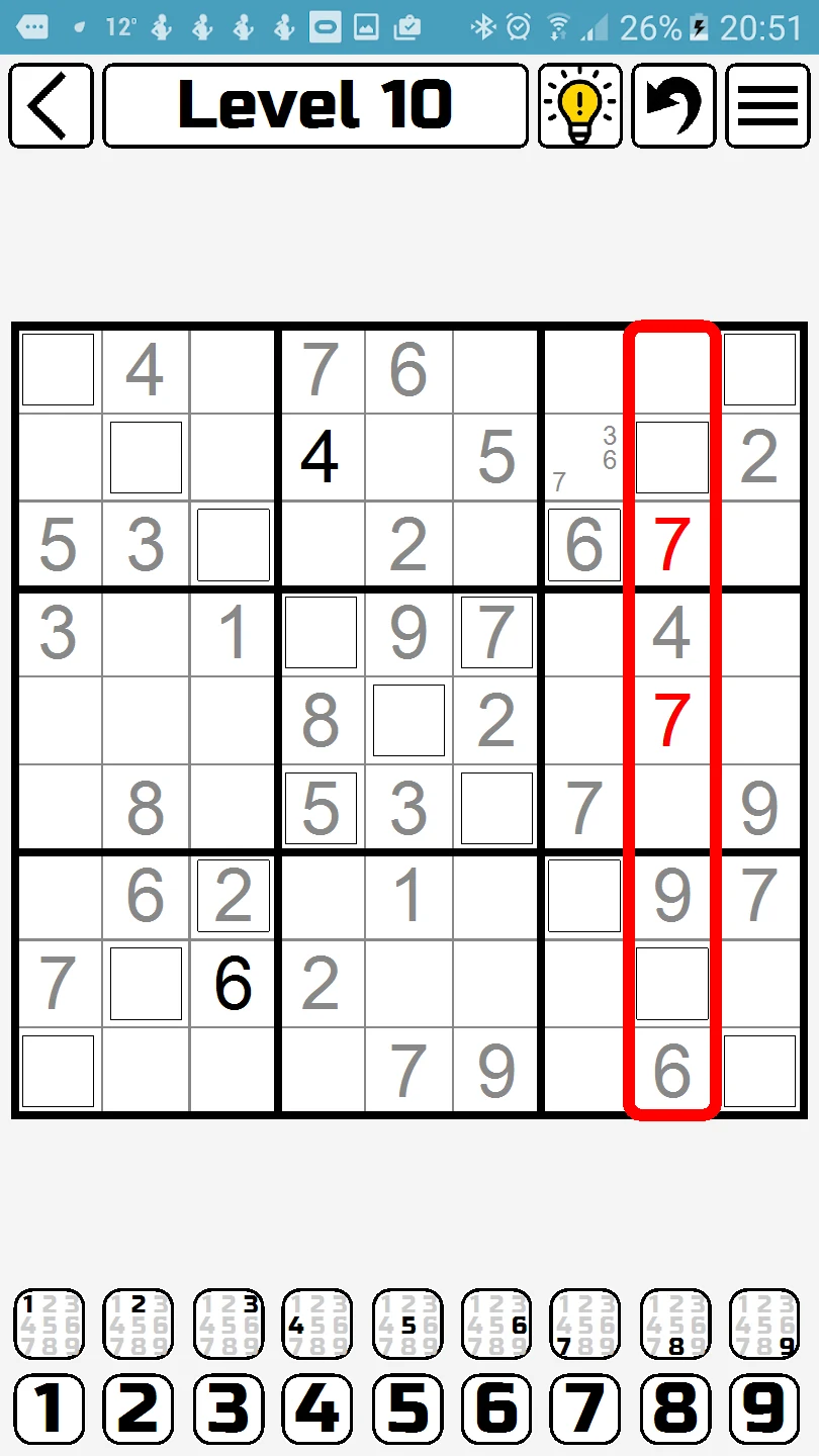 Sudoku X screenshot